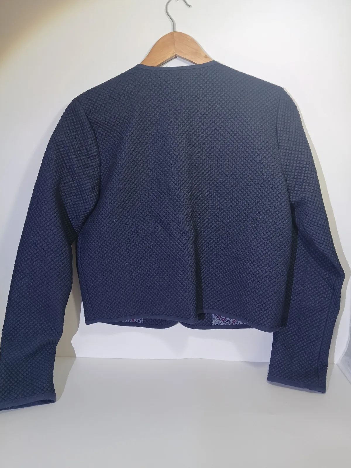 Huffer Riot Quilted Jacket – Blue Textured – Size 8