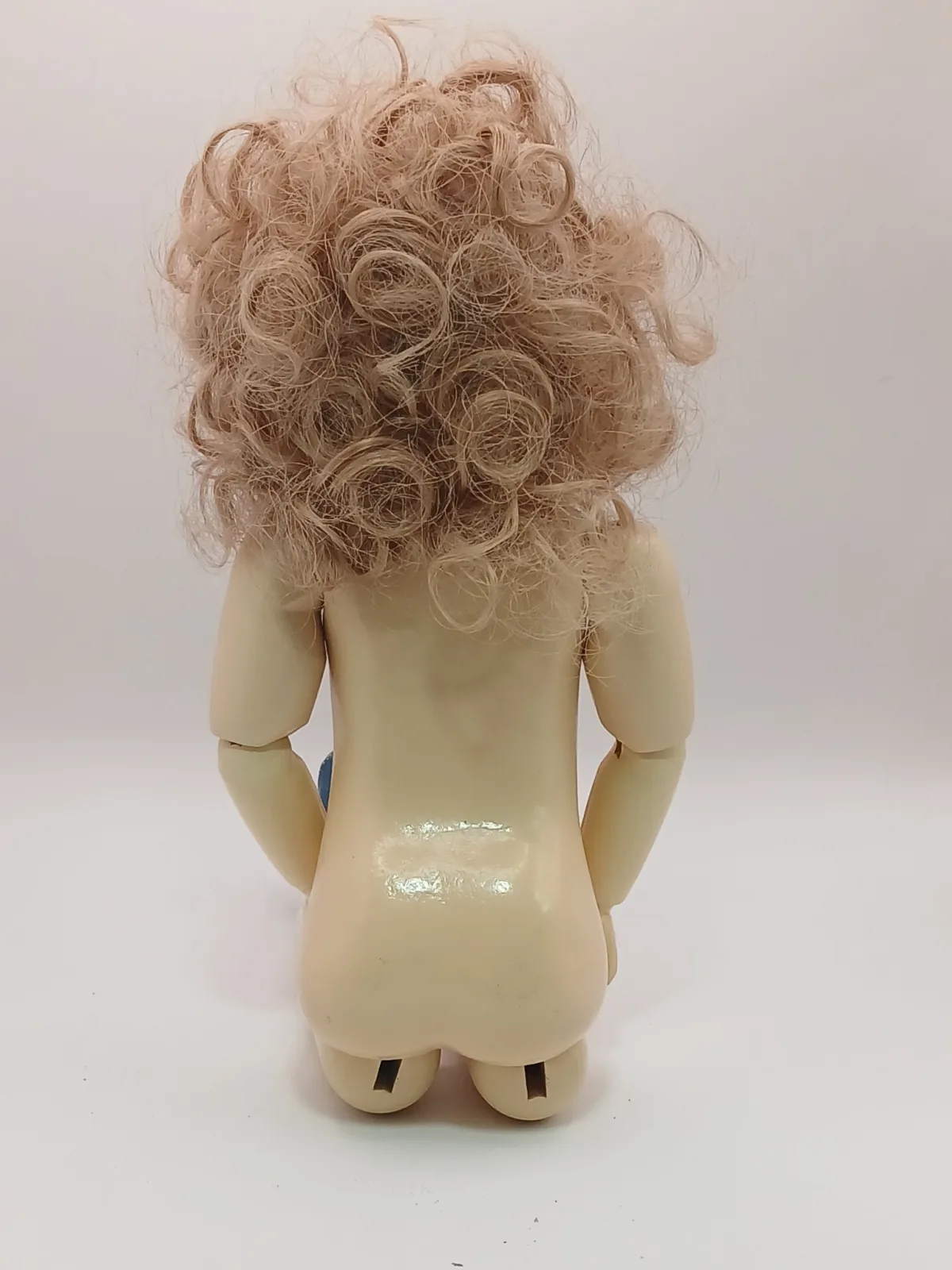 Kestner Style Doll JDK 217 Jointed Curly Hair Blue Eyes 34cm