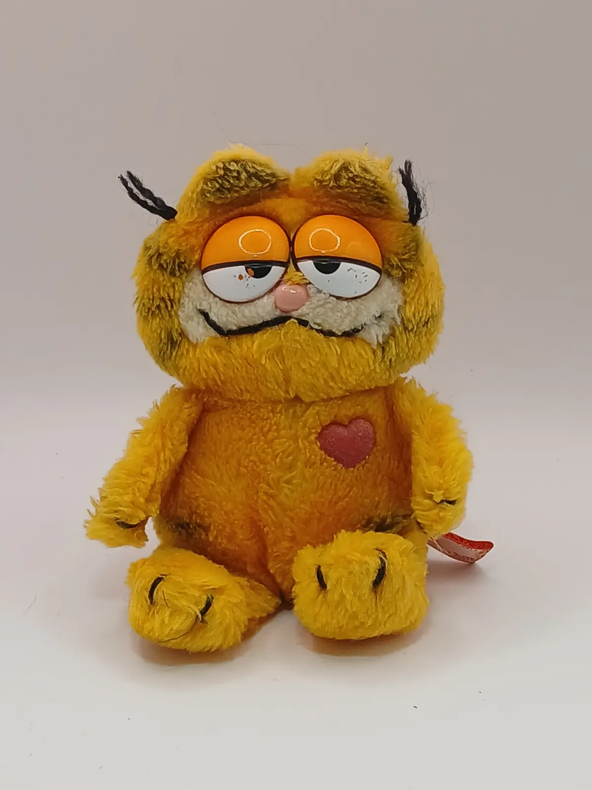 Garfield Plush Toy Heart Chest Korea 1980s Licensed