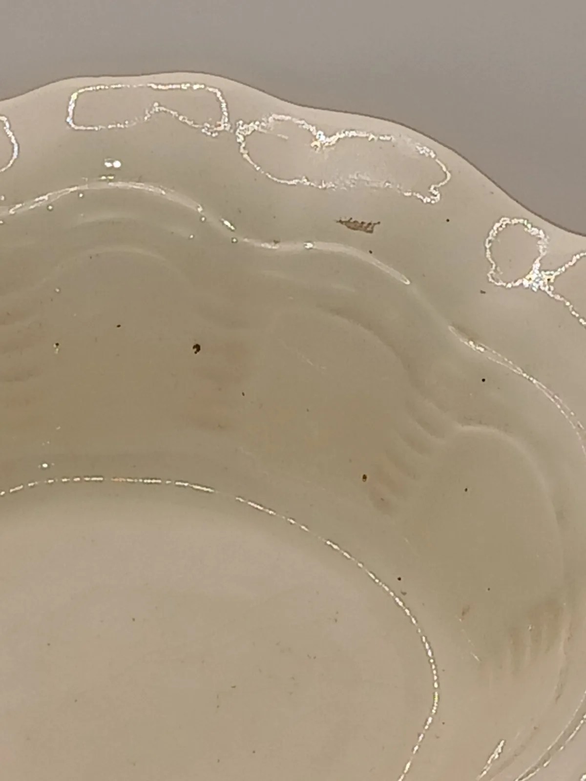 Arnells Jug and Bowl Set Cream Green Ceramic Wash Set 1970s